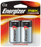 Energizer E93BP-2 Battery, 1.5 V Battery, C Battery, Alkaline, Manganese Dioxide, Zinc