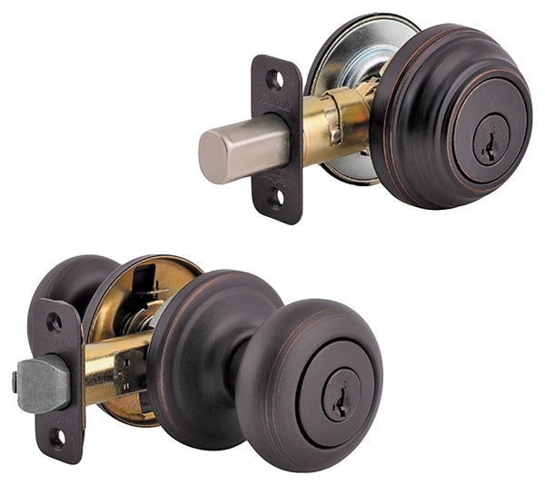 Kwikset 99910-035 Knob Lockset, 2 Grade, Keyed Key, Venetian Bronze, 2-3/8 x 2-3/4 in Backset, K4 Keyway