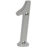 Schlage SC2-3016-619 House Number, Character: 1, 4 in H Character, Nickel Character, Solid Brass