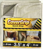 CoverGrip 35408 Drop Cloth, 4 ft L, 3-1/2 ft W, Rubber