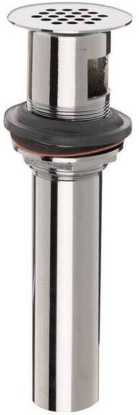 Plumb Pak PP856-80PC Lavatory Plug with Grid Strainer, Commercial-Grade, Pop-Out, Cast Brass, Chrome