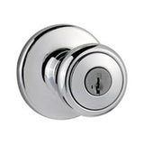 Kwikset 400T26DRCALRCSK3V Door Knob, 3 Grade, Chrome/Satin, 2-3/8 to 2-3/4 in Backset, 1-3/8 to 1-3/4 in Thick Door