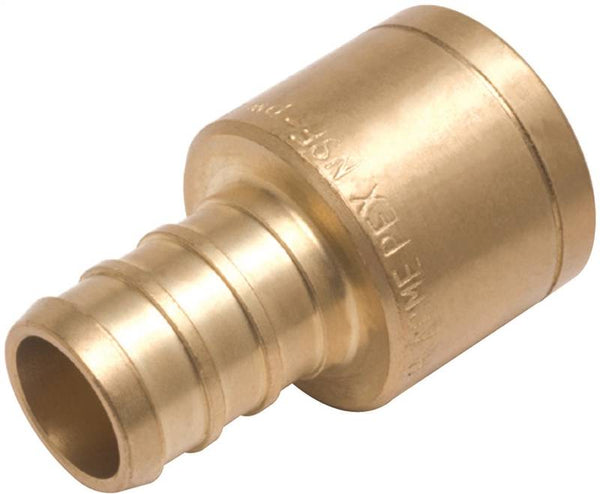 SharkBite UC600LFA Hose to Pipe Adapter, 1/2 in, PEX Barb x Female Sweat, DZR Brass, 200 psi Pressure