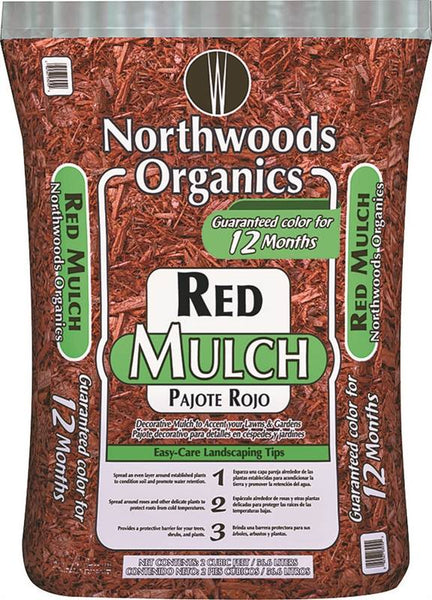 Northwoods Organics WNW03250 Decorative Mulch, Red Bag