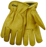 Heatkeep 98RL-L Driver Gloves, Men's, L, 10-1/2 in L, Keystone Thumb, Easy-On Cuff, Cowhide Leather, Gold