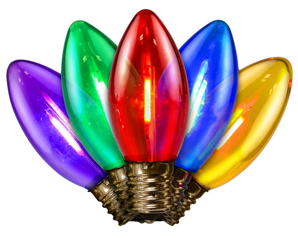 Holiday Bright Lights BU25FLDSC9-TMU Light Bulb, .6 W, Intermediate (E17) Lamp Base, LED Lamp, Multi Light