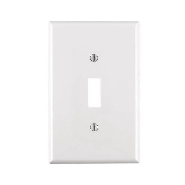 Leviton PJ1-W Wallplate, 4-7/8 in L, 3-1/8 in W, 1 -Gang, Nylon, White