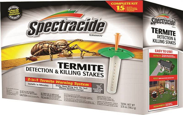 Spectracide HG-96115 Termite Detection and Killing Stake, Solid, Odorless, Brown/Tan