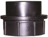 CANPLAS 103215BC Swivel Tray Plug, 1-1/2 in, Spigot x FNPT, ABS, Black, SCH 40 Schedule