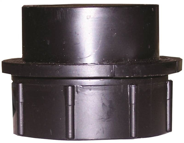 CANPLAS 103215BC Swivel Tray Plug, 1-1/2 in, Spigot x FNPT, ABS, Black, SCH 40 Schedule