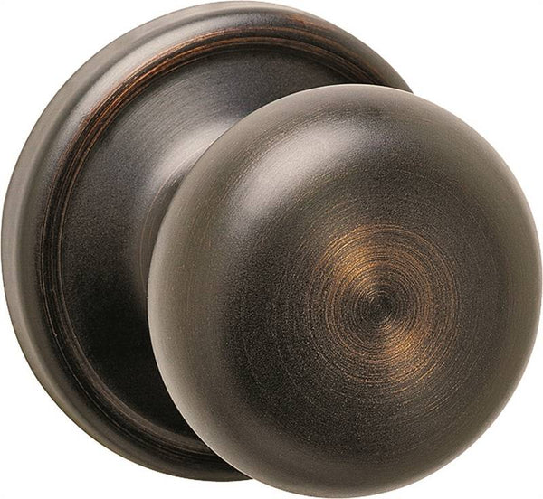 Kwikset 720J11PCP6AL Door Knob, Venetian Bronze, 1-3/8 to 1-3/4 in Thick Door, 2-1/4 in Strike