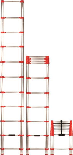 XTEND+CLIMB Home Series 760P Telescoping Ladder, 14-1/2 ft Max Reach H, 11-Step, 250 lb, 1-1/2 in D Step, Aluminum