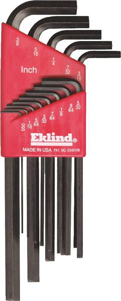 Eklind 10213 Hex Key Set, 13-Piece, Steel, Black