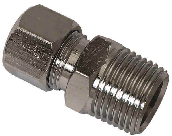 Plumb Pak PP72PCLF Straight Adapter, 3/8 in, FIP x Compression, Chrome