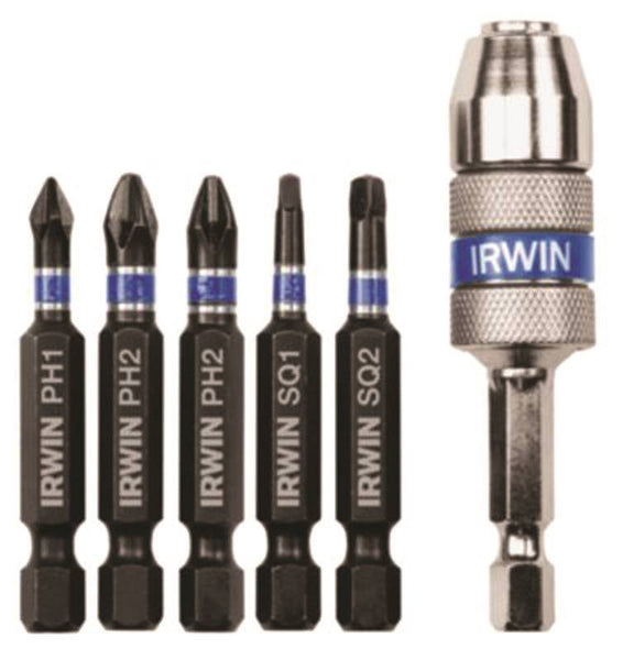 IRWIN 1840313 Drive Guide Set, 6-Piece, Quick-Change, Steel, Black Oxide