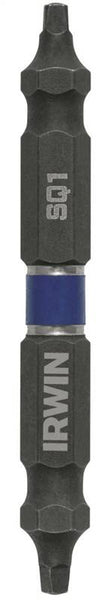 IRWIN 1870985 Power Bit, #1 Drive, Square Recess Drive, 1/4 in Shank, Hex Shank, 2-3/8 in L, High-Grade Steel