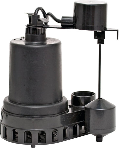 SUPERIOR PUMP 92372 Sump Pump, 4.1 A, 120 V, 0.33 hp, 1-1/2 in Outlet, 48 gpm, Thermoplastic