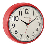 Westclox Classic 1950 32042R Wall Clock, Round, Analog, Plastic Frame, Red Frame