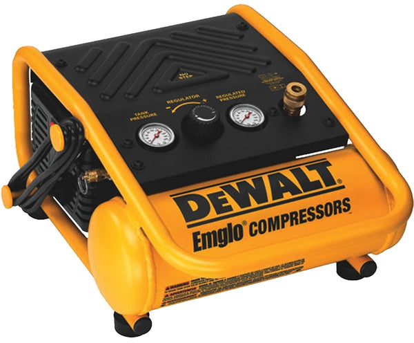 DeWALT D55140 Portable Electric Air Compressor, Tool Only, 1 gal Tank, 0.33 hp, 120 V, 135 psi Pressure, 1 -Stage