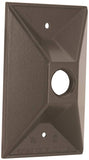 HUBBELL 5186-7 Cluster Cover, 4-19/32 in L, 2-27/32 in W, Rectangular, Zinc, Bronze, Powder-Coated