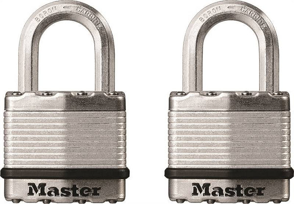 Master Lock Magnum Series M1XT Padlock, Keyed Alike Key, 5/16 in Dia Shackle, 1 in H Shackle, Boron Carbide Shackle