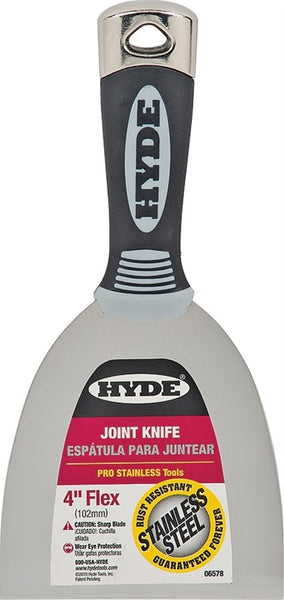 HYDE 06578 Joint Knife, 4 in W Blade, 4 in L Blade, Stainless Steel Blade, Single-Edge Blade, Soft-Grip Handle