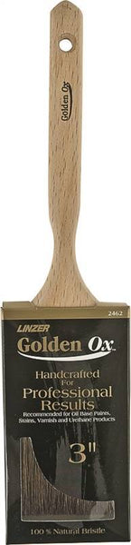 Linzer WC 2462-3 Paint Brush, 3 in W, 3 in L Bristle, Very Fine China Bristle, Flat Sash Handle