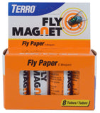 TERRO Fly Magnet T518 Fly Paper Trap, Solid, 8 Pack