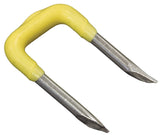 KING INNOVATION 70102 Safety Staple, 1/2 in W Crown, 1 in L Leg, Carbon Steel/PVC