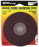 Forney 71669 Sanding Disc, 4-1/2 in Dia, 7/8 in Arbor, Coated, 50 Grit, Coarse, Aluminum Oxide Abrasive