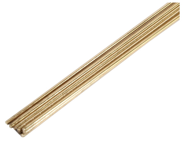 Forney 47300 Gas Brazing Rod, 1/8 in Dia, 18 in L, Brass