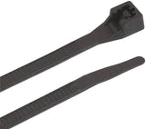 GB 46-206UVB Cable Tie, Double-Lock Locking, 6/6 Nylon, Black