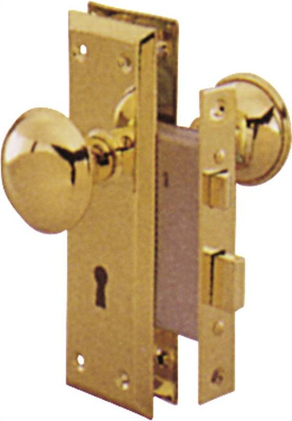 ProSource 6870372-3L Mortise Lock, Polished Brass