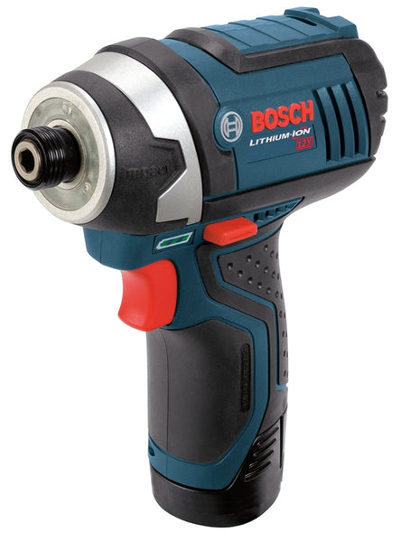 Bosch PS41-2A Impact Driver Kit, Kit, 12 V Battery, 1.3 Ah, 1-4 in Drive, Hex Drive, 3100 ipm IPM, 2600 rpm Speed
