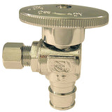 Apollo Valves EPXVA1214C Angle Stop Valve, 1/2 x 1/4 in Connection, PEX x Compression, 200 psi Pressure, Brass Body