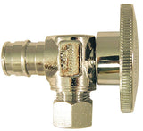 Apollo Valves EPXVA1238C Angle Stop Valve, 1/2 x 3/8 in Connection, PEX x Compression, 200 psi Pressure, Brass Body