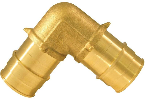 Apollo Valves ExpansionPEX Series EPXE11 Pipe Elbow, 1 in, Barb, 90 deg Angle, Brass, 200 psi Pressure