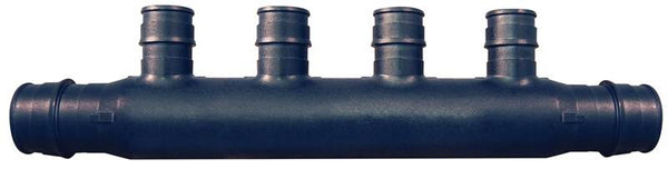 Apollo Valves ExpansionPEX Series EPXM4PTO Open End Manifold, 7-3/4 in OAL, 2-Inlet, 3/4 in Inlet, 4-Outlet, Brass