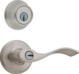 Kwikset 690BL-15P CP Deadbolt and Entry Lockset, 3 Grade, Satin Nickel, 2-3/8 x 2-3/4 in Backset, K6 Keyway