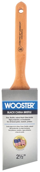 WOOSTER Z1293-2 Paint Brush, 2 in W, 2-11/16 in L Bristle, China Bristle