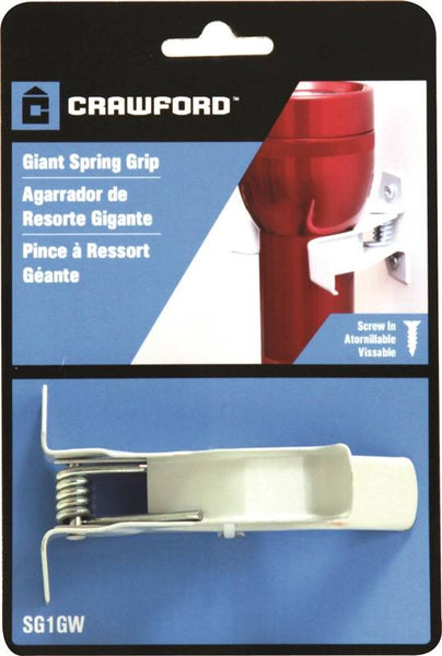 CRAWFORD SG1GW Spring Grip Clip, Giant, Steel, White