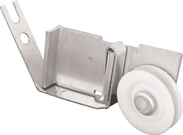 Prime-Line B 517 Roller Assembly, 1 in Dia Roller, 1/4 in W Roller, Aluminum/Plastic/Steel, Gray