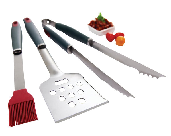 GrillPro 40025 Tool Set, Stainless Steel, Resin Handle