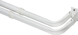 Kenney KN522 Curtain Rod, 2 in Dia, 48 to 86 in L, Steel, White