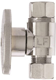 Plumb Pak PP2072LF/BG Straight Stop Supply Valve, 3/8 in Connection, Female Compression, Quarter-Turn Actuator