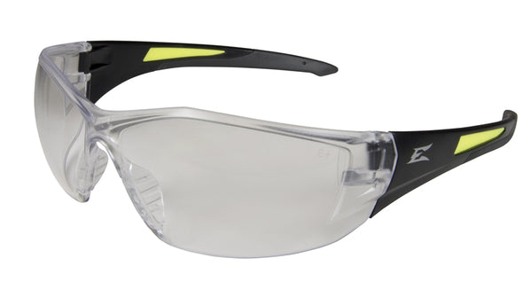 Edge SD111-G2-SD111 Safety Glasses, Unisex, Polycarbonate Lens, Wraparound Frame, Nylon Frame, Black Frame