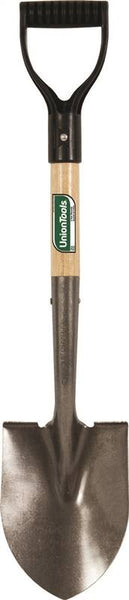 UnionTools 163037900 Digging Shovel, 6 in W Blade, Carbon Steel Blade, Hardwood Handle, D-Shaped Handle