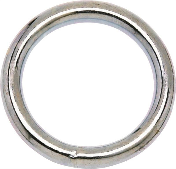 Campbell T7661152 Welded Ring, 200 lb Working Load, 2 in ID Dia Ring, #3 Chain, Steel, Nickel-Plated