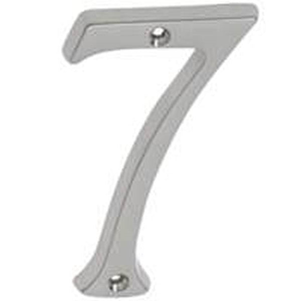 Schlage SC2-3076-619 House Number, Character: 7, 4 in H Character, Nickel Character, Brass