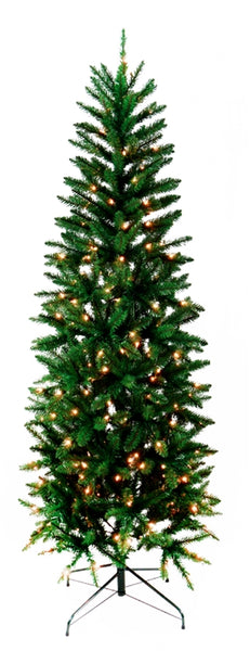 Santas Forest 27201 Christmas Tree, 7 ft H, Alpine Fir Family, 110 V, Mini Bulb, Clear Light